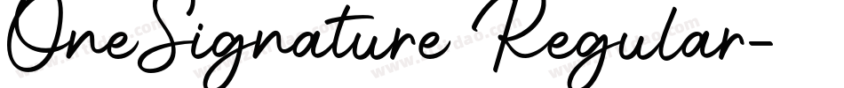OneSignature Regular字体转换